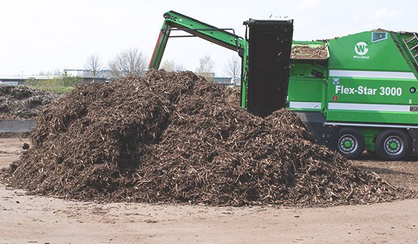 Sieben von Biomasse-Brennstoffen